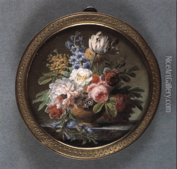 Groses Blumenbouquet In Vase Oil Painting - Jan Frans Van Dael