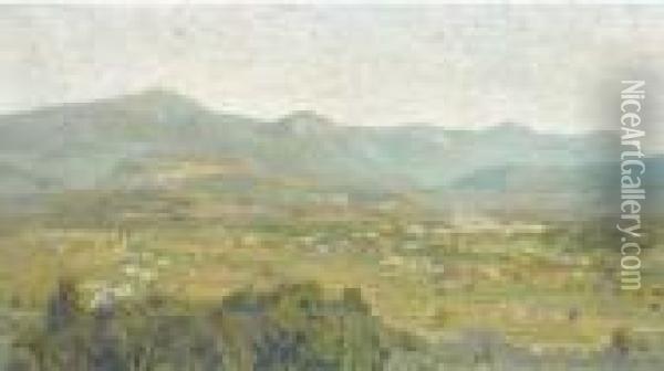 Panorama De Chambery Oil Painting - Auguste Michel Colle