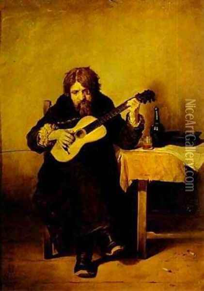 Solitary Guitarist 1865 Oil Painting - Vasily Polenov