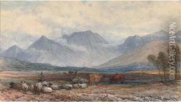 A Scene At Ballachullish Oil Painting - Henry Brittan Willis