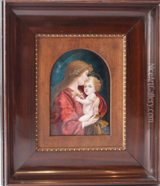 Vierge A L'enfant Oil Painting - Pierre Bonnaud