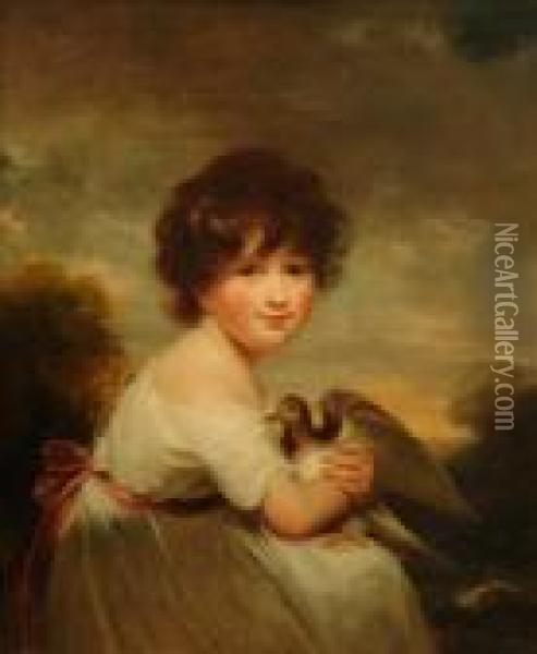 Portrait Of Mary Ann Hutton Oil Painting - Sir William Beechey