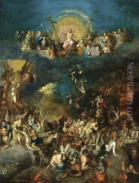 The Last Judgement 1606 Oil Painting - Frans the younger Francken