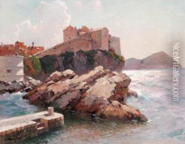 View Of Dubrovnik Oil Painting - Aleksei Vasilievich Hanzen