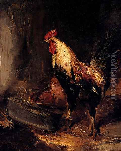 In The Roost Oil Painting - Antoine Vollon