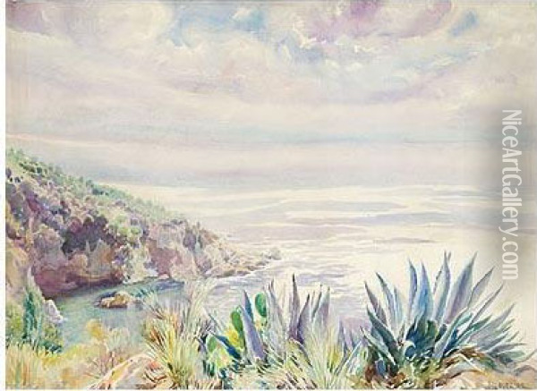 Marina Oil Painting - Joan Llaverias Labro