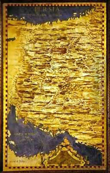 Map of Persia Oil Painting - Stefano Bonsignori