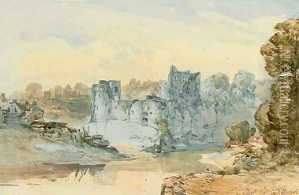 Chepstow Castle Oil Painting - William Callow