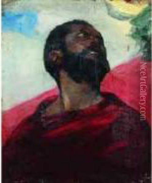 < Portrait D'homme >. Oil Painting - Carolus (Charles Auguste Emile) Duran