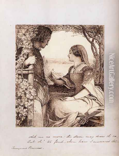 The Princess, Tennyson - Ask Me No More Oil Painting - John Dawson Watson