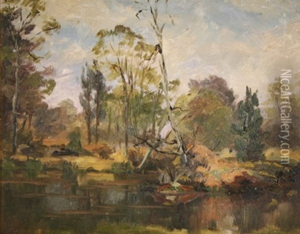 Autumn Landscape Oil Painting - Percival Leonard Rosseau