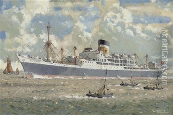 The City Of Durban On The Thames (+ The Nigaristan; 2 Works) Oil Painting - John S. Smith