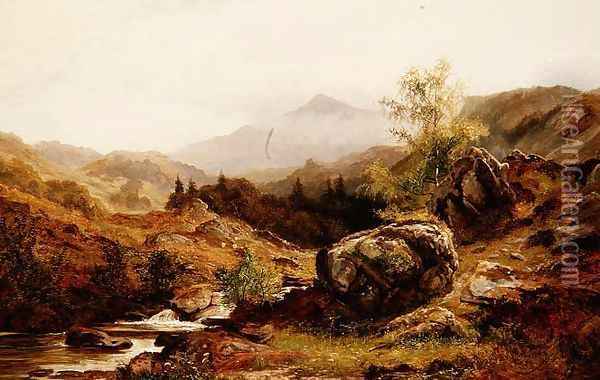 In the Lledr Valley, North Wales Oil Painting - Richard Redgrave