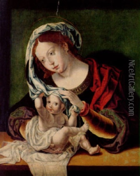 Madonnan Med Barnet Oil Painting - Jan Gossaert