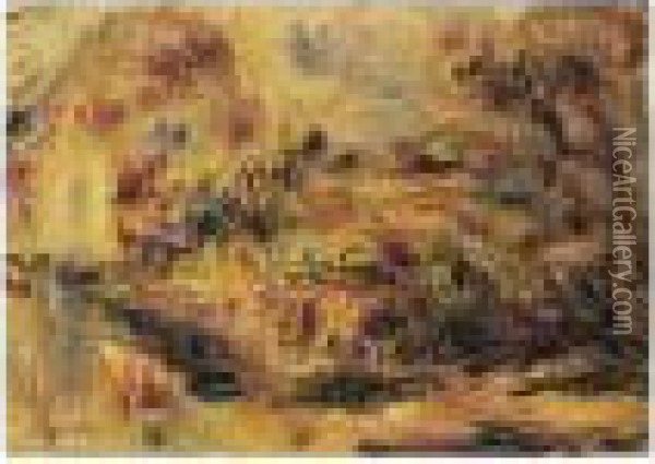 Paysage Aux Environs De Cagnes Oil Painting - Pierre Auguste Renoir