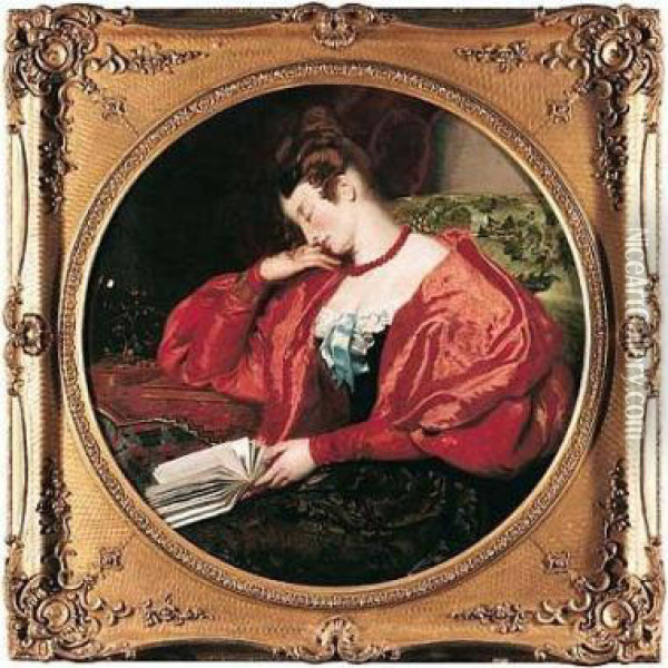 The Gentle Reader Oil Painting - Henry Wyatt