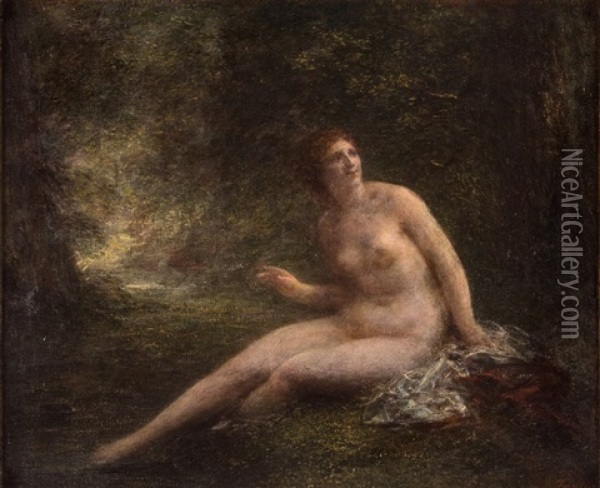 Nymph Surprised Oil Painting - Henri Fantin-Latour