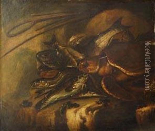 Par De Bodegones De Peces Oil Painting - Nicola Maria Recco