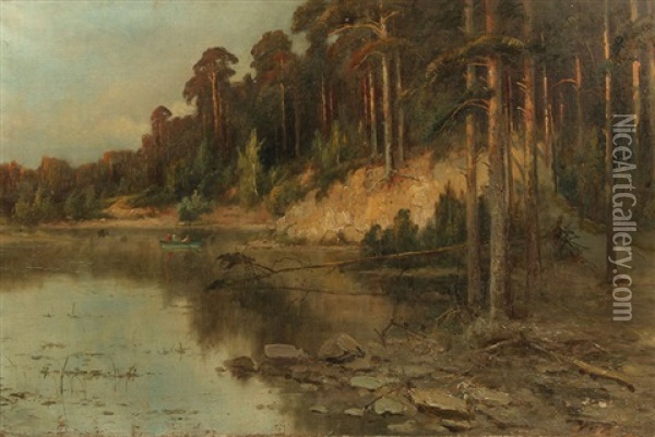 Summer On The Lake Oil Painting - Isaak Levitan