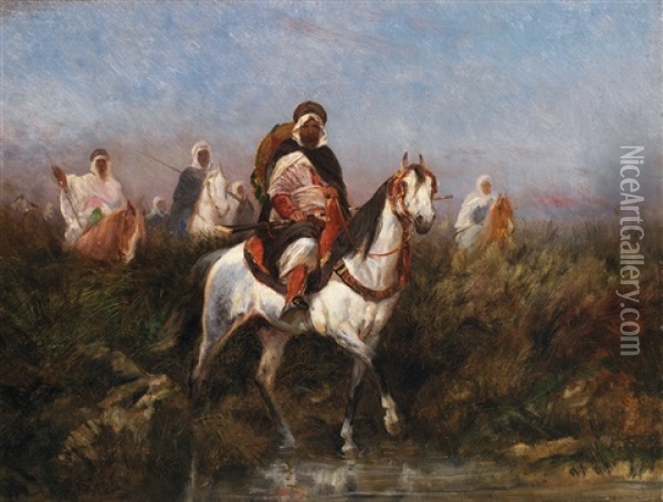 Cavaliers Arabes Oil Painting - James Alexander Walker