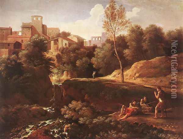 Imaginary Landscape 1650s Oil Painting - Gaspard Dughet