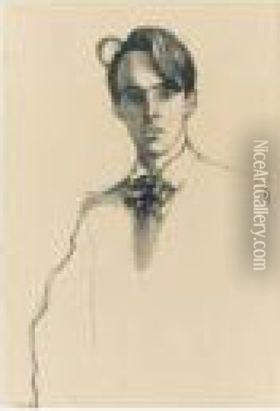 Portrait Of Yeats Oil Painting - William Rothenstein