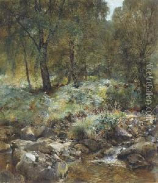 When The Leaves Begin To Turn Oil Painting - Alfred William Hunt
