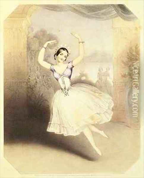 Carlotta Grisi (1819-99) in the Ballet of the Peri Oil Painting - John Brandard