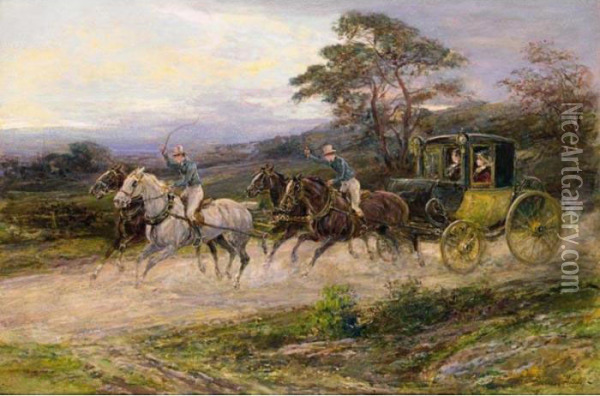 On The Road To Gretna Green Oil Painting - Heywood Hardy