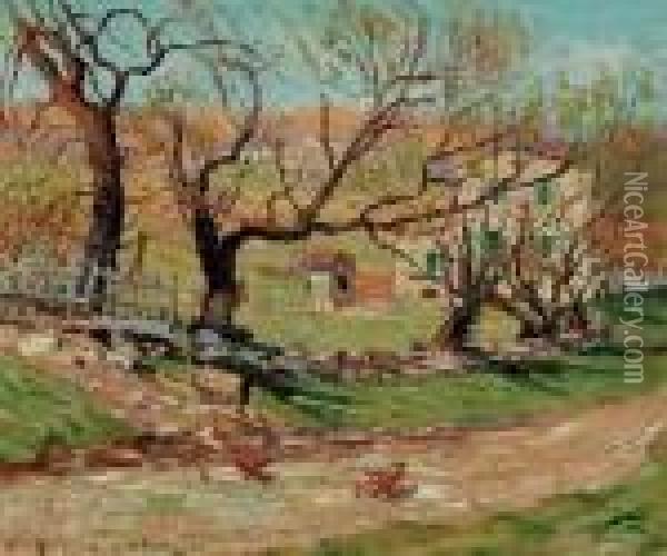 Willows In Spring Oil Painting - Ernest Lawson
