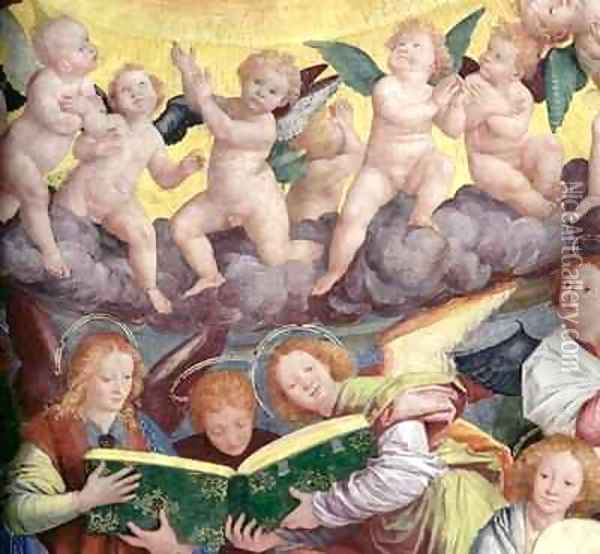 The Concert of Angels 7 Oil Painting - Gaudenzio Ferrari