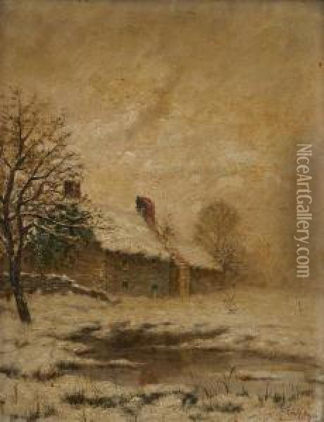 Campagne Enneigee Oil Painting - Emile Meyer