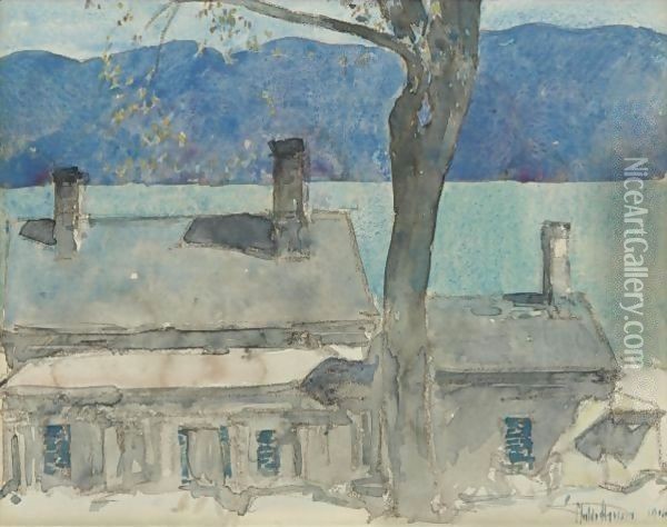 Old House, Newburgh, New York Oil Painting - Frederick Childe Hassam