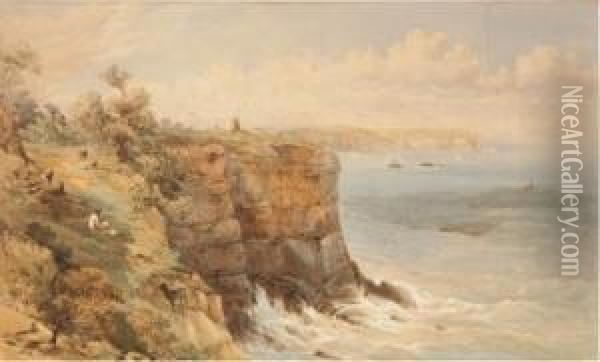 View From North Head, Sydney Oil Painting - Frederick Casemero Terry