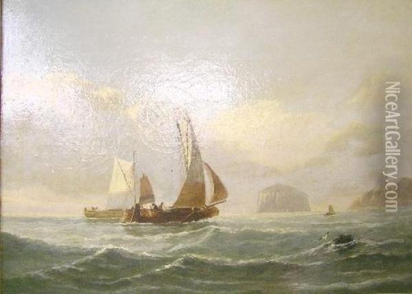 Fishing Off Thecoast Oil Painting - John H. Wilson