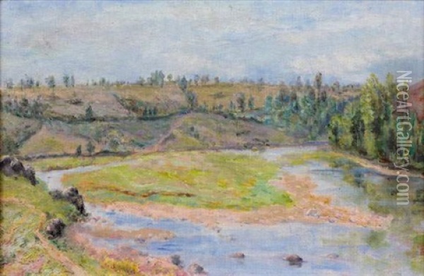Paysage De La Creuse Oil Painting - Blanche Hoschede-Monet