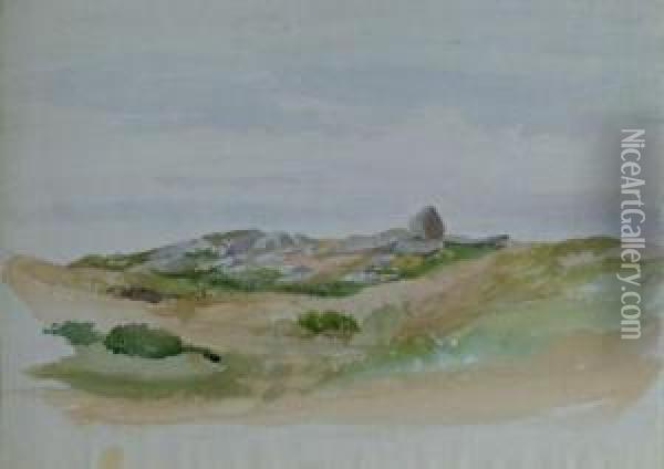 Rocky Landscape Oil Painting - Peter Moran