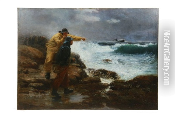The Life Savers Oil Painting - Augustus W. Buhler