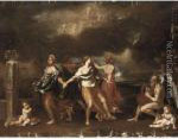 A Dance To The Music Of Time Oil Painting - Nicolas Poussin