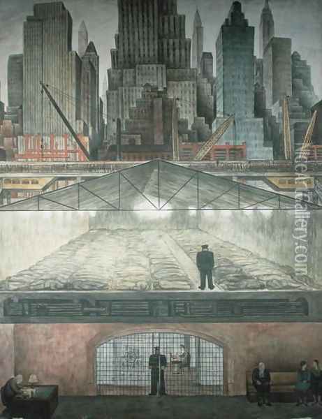 Frozen Assets 1931 Oil Painting - Diego Rivera