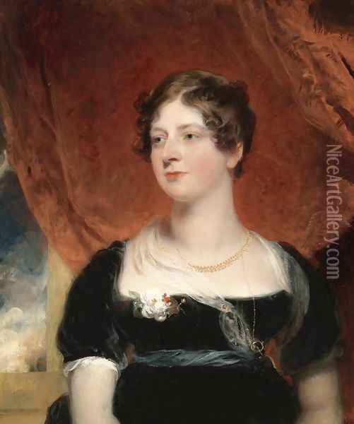 Portrait of Miss Glover of Bath Oil Painting - Sir Thomas Lawrence