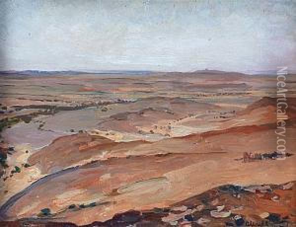 Vue Du Desert Tunisien Oil Painting - Fernand Allard L'Olivier