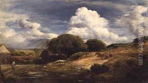 Collinss Farm North End Hampstead 1831 Oil Painting - John Linnell