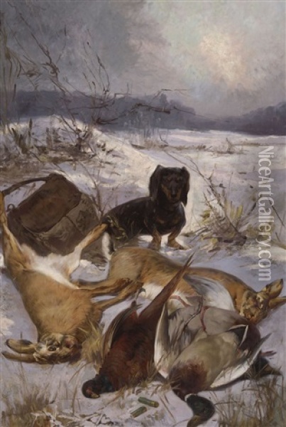 Der Stolze Jager Oil Painting - Rene Groenland