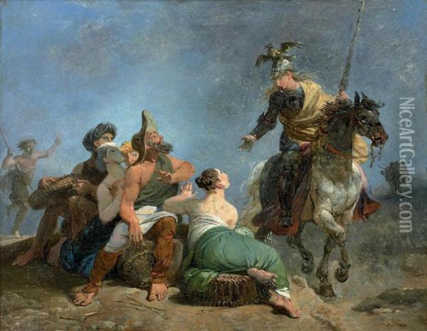 Erminia And The Shepherds Oil Painting - Nicolas Antoine Taunay