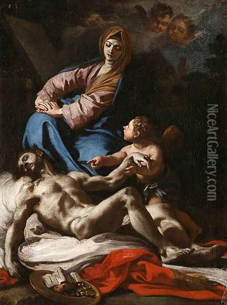 The Piet Oil Painting - Francesco de Mura