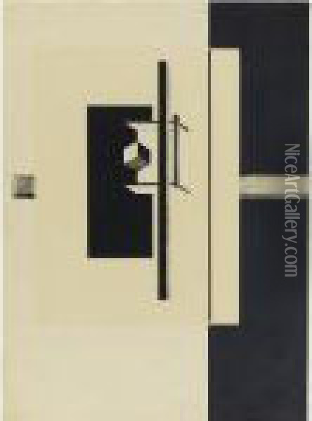 I. Kestnermappe Proun: One Plate Oil Painting - Eliezer Markowich Lissitzky