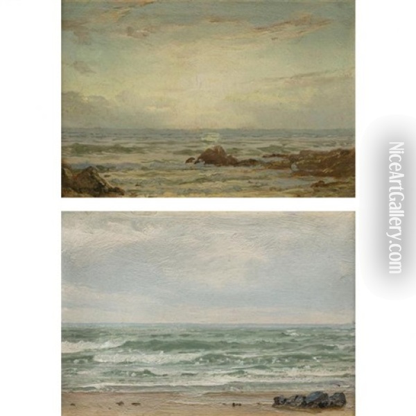 (i) Bude Haven Oil Painting - William Trost Richards