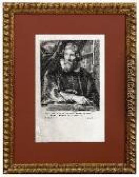 Retrato Del Hisotirador Erycius Putenaus Oil Painting - Peter De Jode