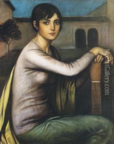 Tristeza Andaluza (melancholy) Oil Painting - Julio Romero De Torres